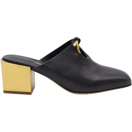 Pre-owned Leather sandals , female, Sizes: 7 1/2 UK - Salvatore Ferragamo Pre-owned - Modalova