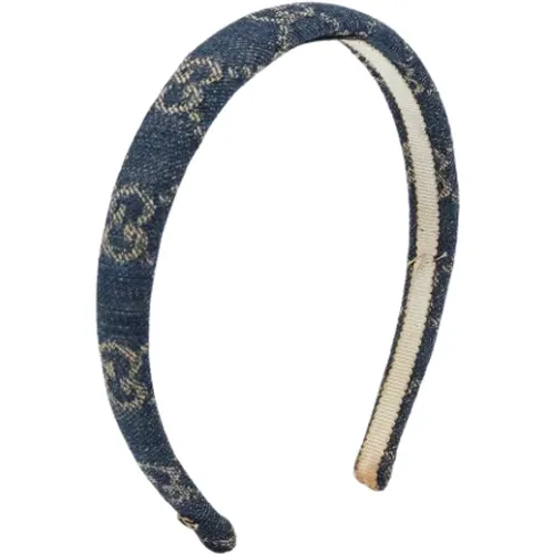 Pre-owned Denim hair-accessories , female, Sizes: ONE SIZE - Gucci Vintage - Modalova