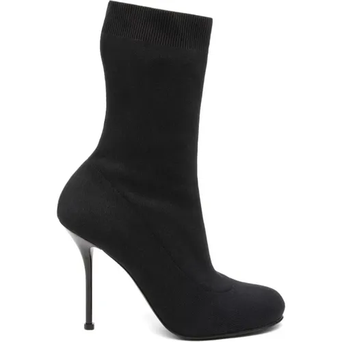Leather Stiletto Boots , female, Sizes: 5 1/2 UK, 4 1/2 UK - alexander mcqueen - Modalova