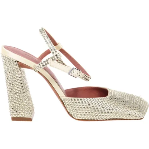 Jonquil Crystals Charlotte Pump , female, Sizes: 7 UK, 6 UK - Amina Muaddi - Modalova