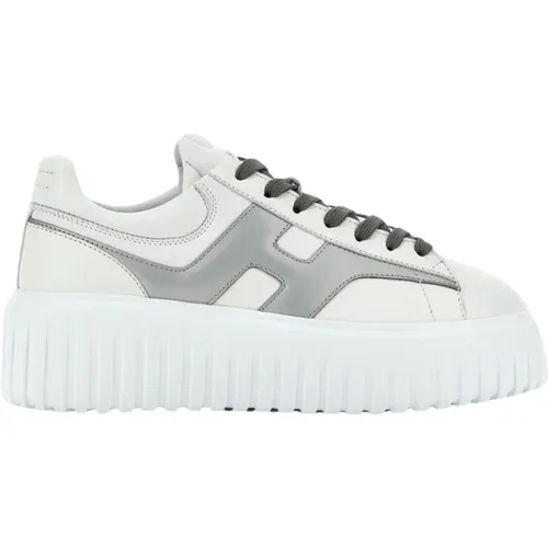 Gestreifte Split-Stil Sneakers , Damen, Größe: 38 1/2 EU - Hogan - Modalova