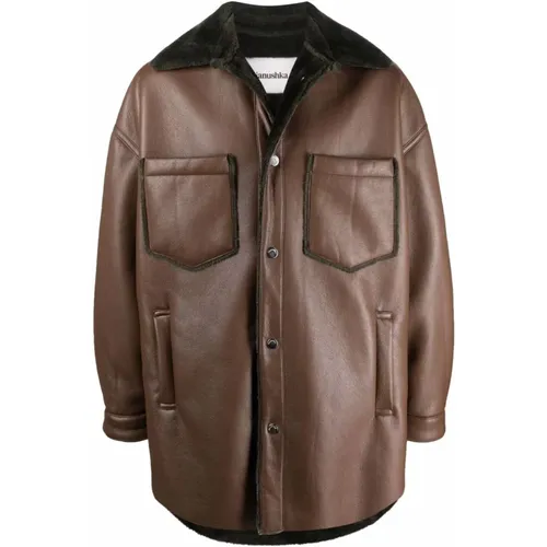 Mens Clothing Jackets Darkgreen Aw22 , male, Sizes: M - Nanushka - Modalova