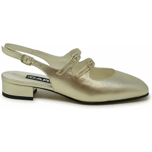 Gold Leather Ballet Flats Ss24 , female, Sizes: 4 1/2 UK, 5 UK, 6 UK, 3 1/2 UK - Carel - Modalova