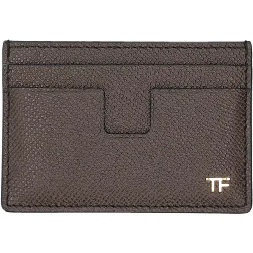 Classic Cardholder Wallet in Chocolate , male, Sizes: ONE SIZE - Tom Ford - Modalova