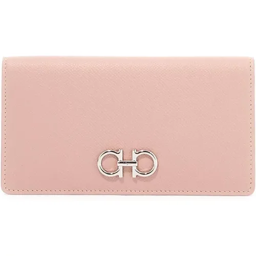 Gancini Leather Bifold Wallet , female, Sizes: ONE SIZE - Salvatore Ferragamo - Modalova