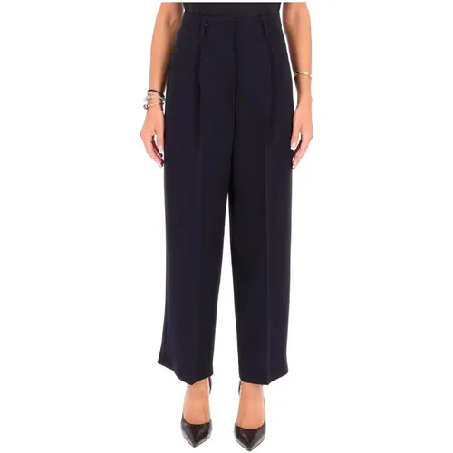 Blaue Elegante Straight Leg Hose - Max Mara Weekend - Modalova