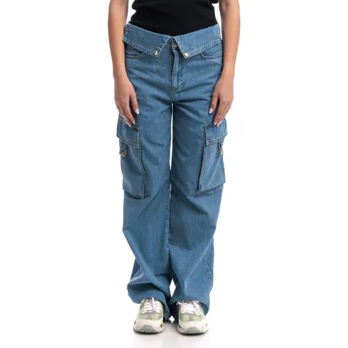 Cargo Taschen High Waist Jeans , Damen, Größe: W28 - Liu Jo - Modalova