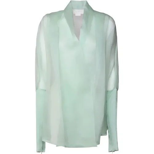 Jade V-Ausschnitt Bluse mit Transparenten Details - Genny - Modalova