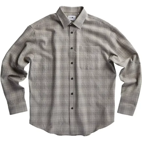 Deon plaid seer shirt , male, Sizes: L, S - Nn07 - Modalova