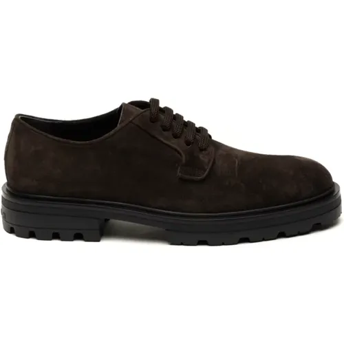 Braune Sneakers Derby Stil , Herren, Größe: 41 1/2 EU - Hogan - Modalova