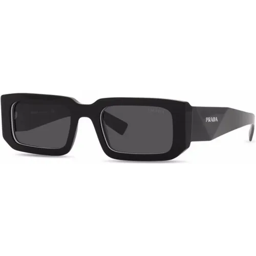 Schwarze Sonnenbrille mit Originalzubehör , Herren, Größe: 53 MM - Prada - Modalova