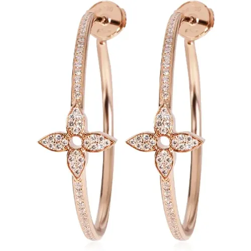 Pre-owned Rose Gold earrings , female, Sizes: ONE SIZE - Louis Vuitton Vintage - Modalova