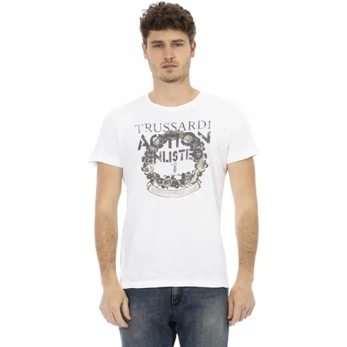 Casual T-Shirt mit kurzen Ärmeln und Rundhalsausschnitt - Trussardi - Modalova