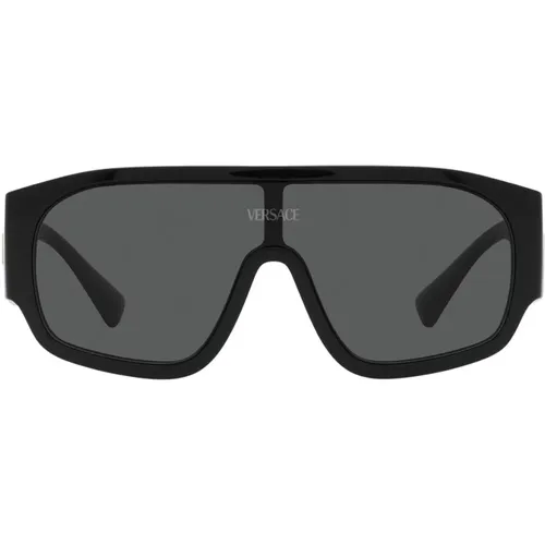 Dark Grey Pillow Sunglasses , unisex, Sizes: ONE SIZE - Versace - Modalova