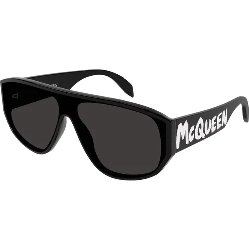 Grey Sunglasses AM0386S,Fuchsia/Grey Sunglasses - alexander mcqueen - Modalova