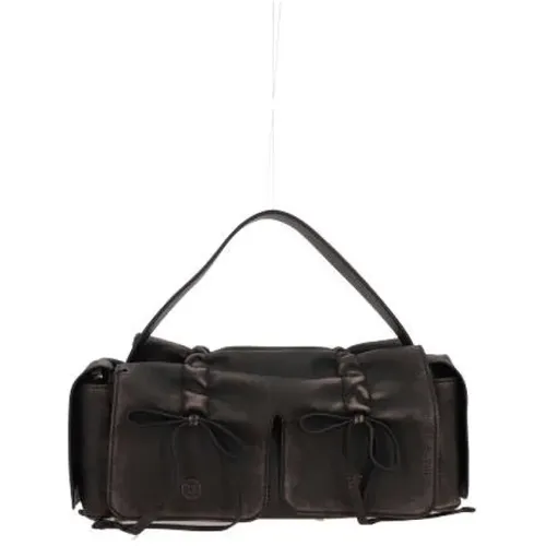 Vintage Leather Handbag with Silver Hardware , female, Sizes: ONE SIZE - Acne Studios - Modalova