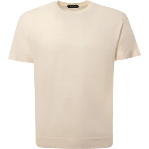 T-shirts and Polos Sand , male, Sizes: 2XL, L, M - Zanone - Modalova