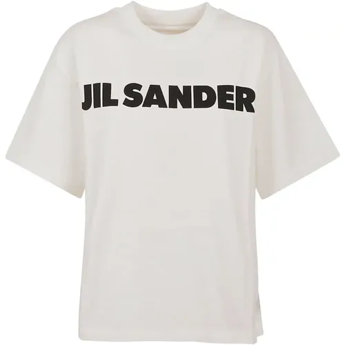 T-Shirts,Neutrales Logo T-Shirt - Jil Sander - Modalova