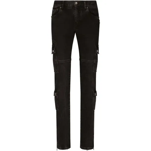 Slim-Fit Denim Jeans , male, Sizes: S, L - Dolce & Gabbana - Modalova