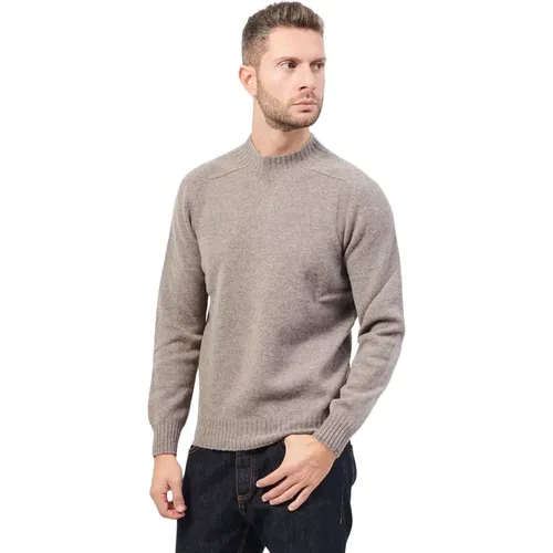 Brauner Alpaka-Kaschmir-Pullover , Herren, Größe: XL - Gran Sasso - Modalova