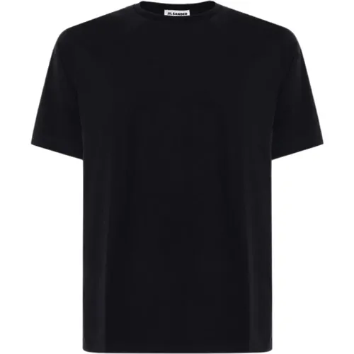 Solid Color Cotton Scoop Neck T-Shirt , male, Sizes: S - Jil Sander - Modalova