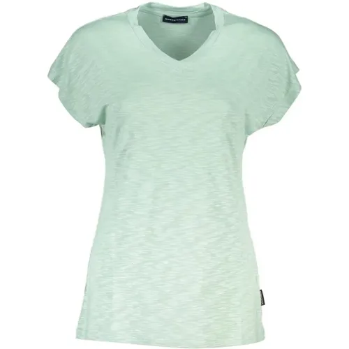 V-Neck Logo T-Shirt , female, Sizes: S, XS - North Sails - Modalova