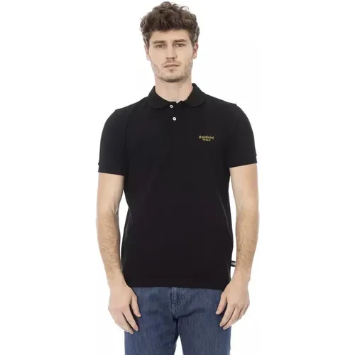 Elegantes Schwarzes Baumwoll-Poloshirt , Herren, Größe: XL - Baldinini - Modalova