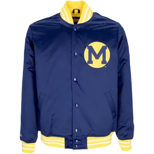 Michigan Wolverines Bomberjacke , Herren, Größe: L - Mitchell & Ness - Modalova