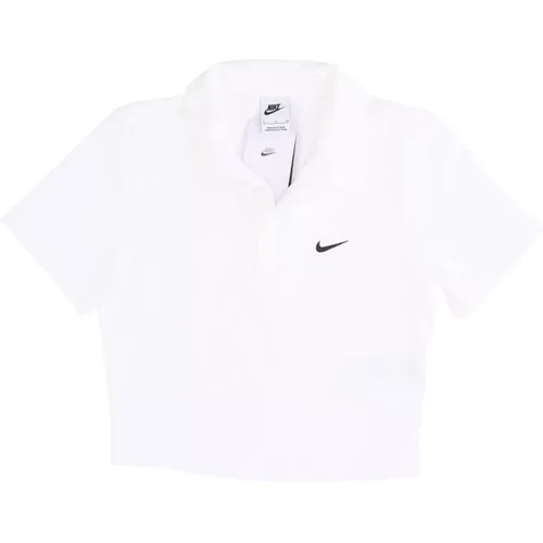 Essential Polo Crop Top , Damen, Größe: L - Nike - Modalova