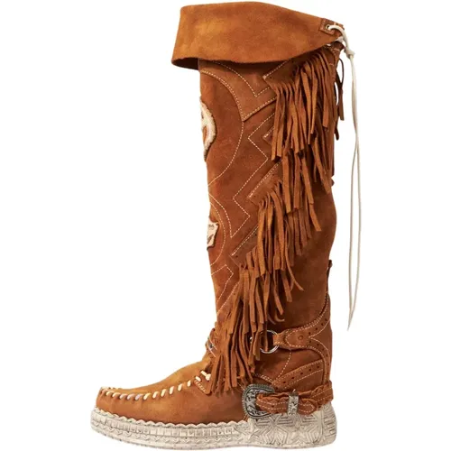 Fargo Silverstone Knee-High Boots , female, Sizes: 4 UK, 5 UK, 3 UK, 7 UK - El Vaquero - Modalova