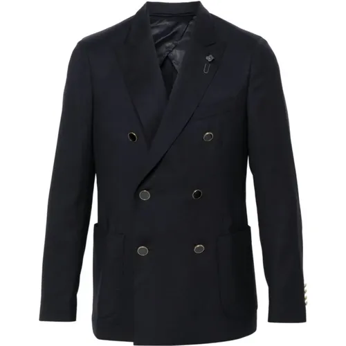 Navy Jackets for Men , male, Sizes: M, L, XL - Lardini - Modalova