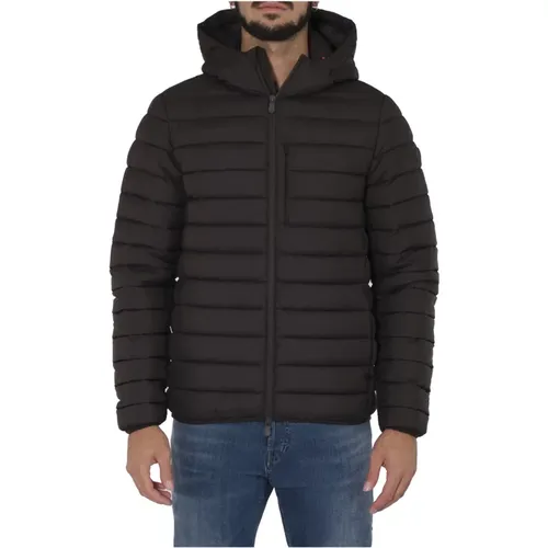 Men Quilted Jacket with Hood , male, Sizes: 2XL, M, XL, 3XL - Save The Duck - Modalova