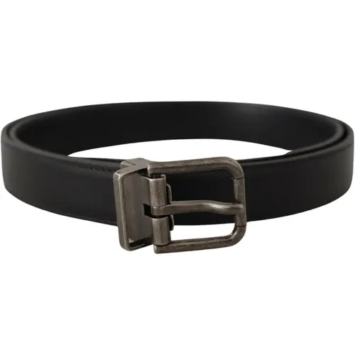 Vintage Logo Metal Buckle Leather Belt , male, Sizes: 85 CM - Dolce & Gabbana - Modalova