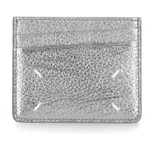 Silver Wallets with Four Stitches Logo , female, Sizes: ONE SIZE - Maison Margiela - Modalova