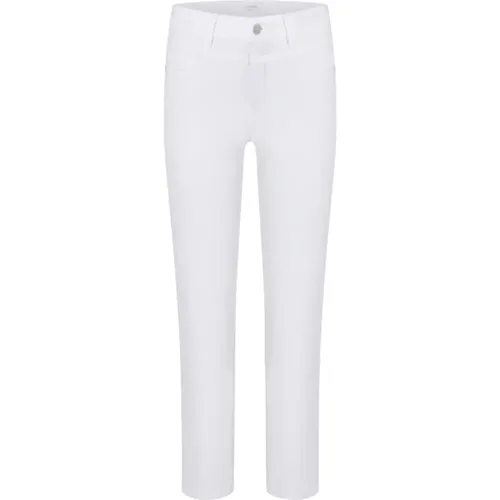 Weiße Sommer Slim Fit Jeans , Damen, Größe: M - CAMBIO - Modalova