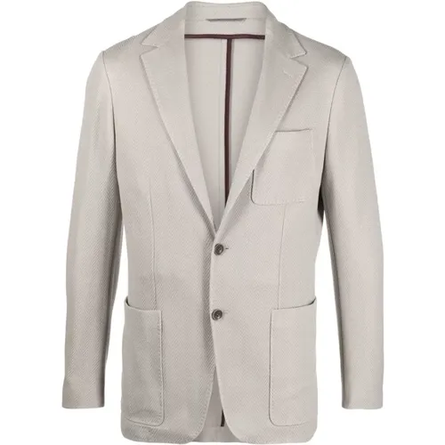 Cotton Jacket with Button Closure , male, Sizes: M - Canali - Modalova