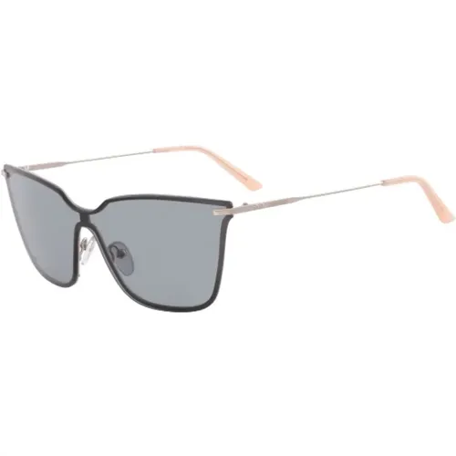 Sonnenbrille Ck18115S-070 in Schwarz/Silber/Rosa , Damen, Größe: 64 MM - Calvin Klein - Modalova