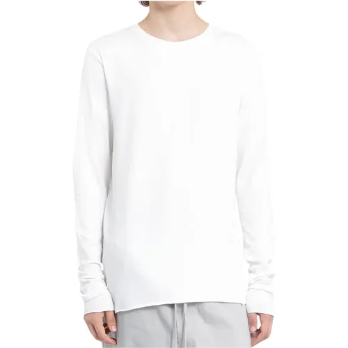 Weiße Langarm Baumwoll Modal T-shirt , Herren, Größe: XL - Thom Krom - Modalova