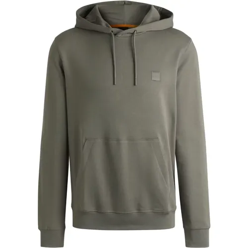 Stylish Hoodie with Tonal Logo Patch , male, Sizes: M - Hugo Boss - Modalova