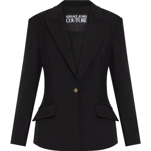 Schwarze Jacke Stil und Eleganz , Damen, Größe: S - Versace Jeans Couture - Modalova