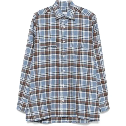 Light Flannel Shirt with Pockets , male, Sizes: 3XL, 2XL, XL - Kiton - Modalova