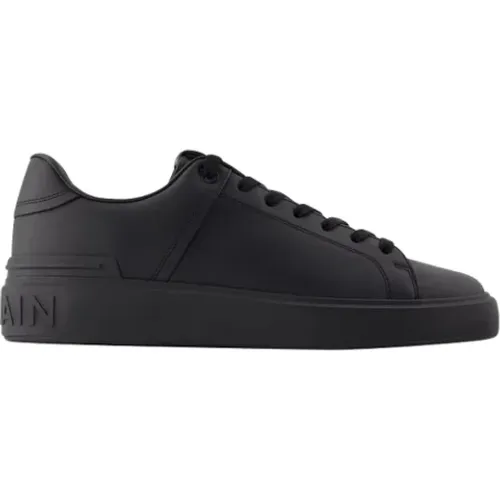 Leather sneakers , male, Sizes: 6 UK - Balmain - Modalova