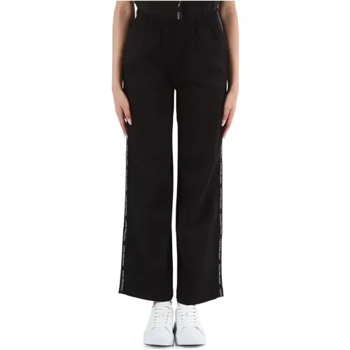 Sportliche Baumwollmischung Logo Band Hose , Damen, Größe: M - Calvin Klein Jeans - Modalova