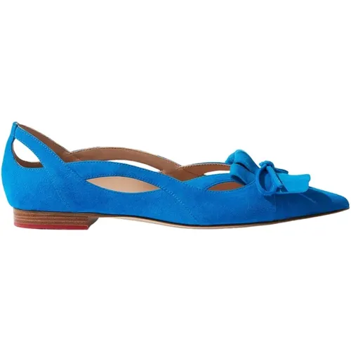 Luxuriöse Forget-Me-Not Ballerinas aus Wildleder , Damen, Größe: 38 EU - Scarosso - Modalova