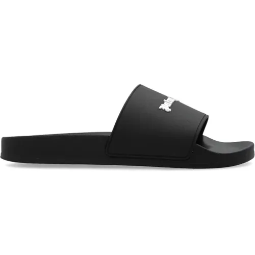 Slides with logo , male, Sizes: 7 UK, 6 UK, 5 UK, 4 UK, 8 UK - Palm Angels - Modalova