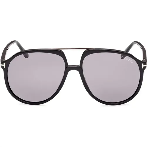 Classic Pilot Style Sunglasses in Havana , unisex, Sizes: 58 MM - Tom Ford - Modalova