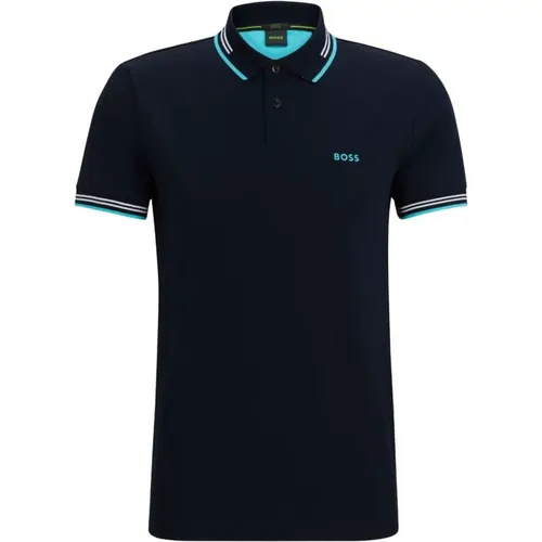 Blau Polo mit Logo-Print Hugo Boss - Hugo Boss - Modalova