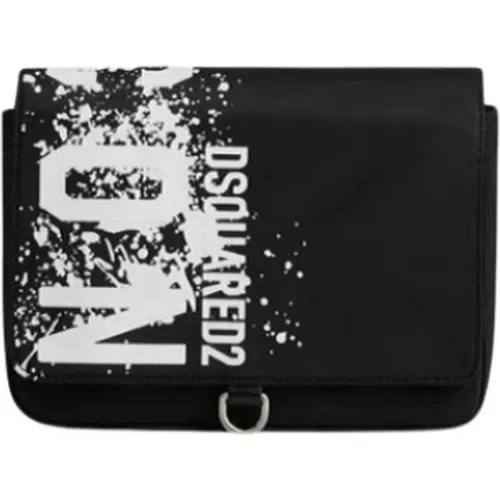 Icon splash shoulder bag with magnet , male, Sizes: ONE SIZE - Dsquared2 - Modalova