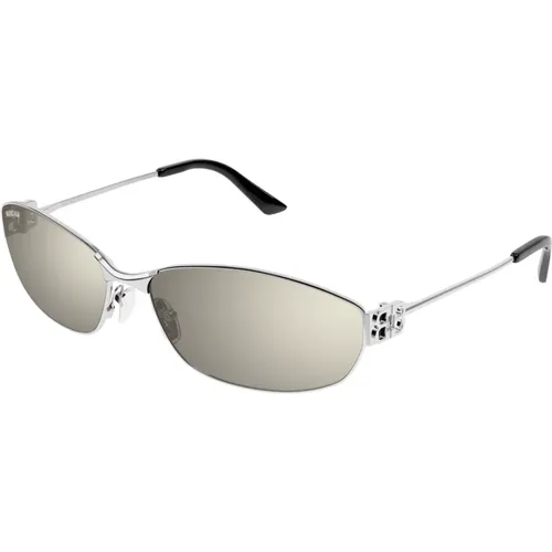 Silver Sunglasses with Accessories , unisex, Sizes: 65 MM - Balenciaga - Modalova
