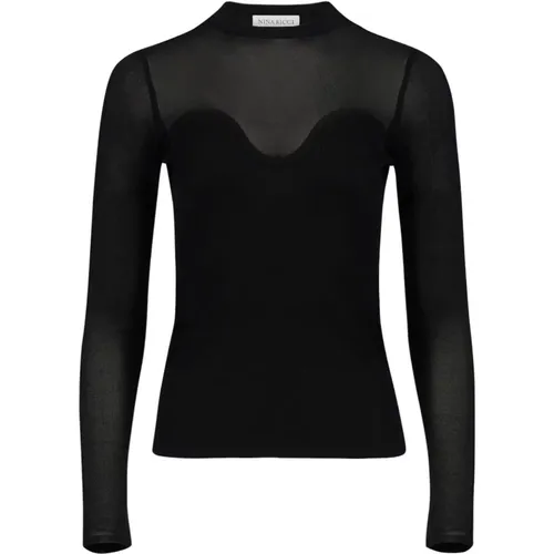 Heart Neckline Top , female, Sizes: S - Nina Ricci - Modalova